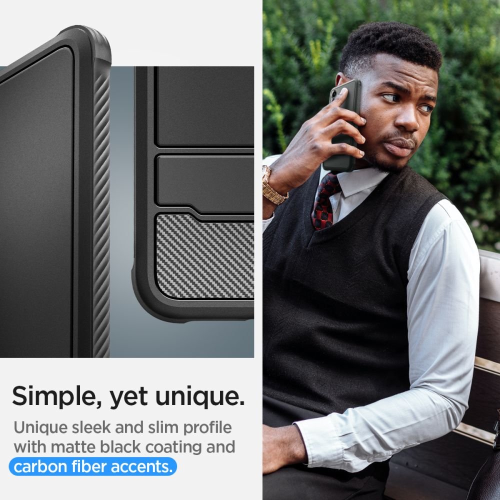 Spigen Rugged Armor vāciņš Samsung Galaxy S24, matēts melns
