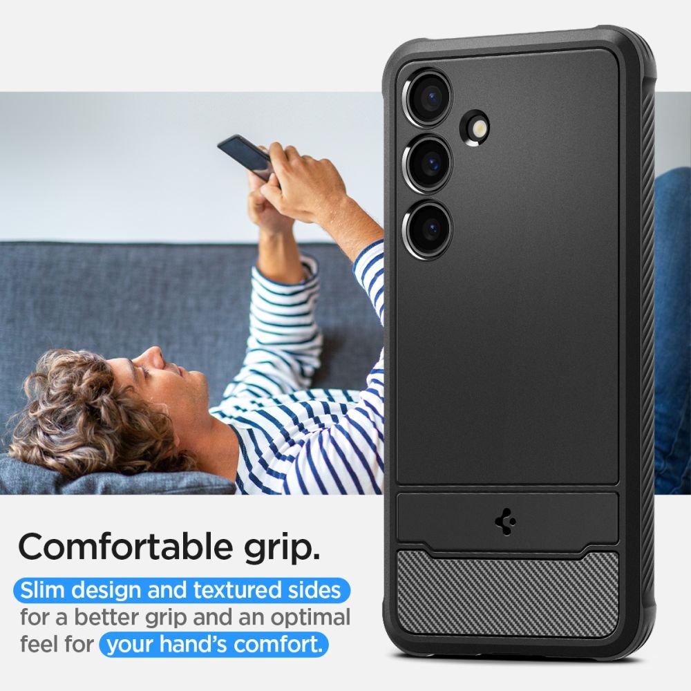 Spigen Rugged Armor vāciņš Samsung Galaxy S24, matēts melns