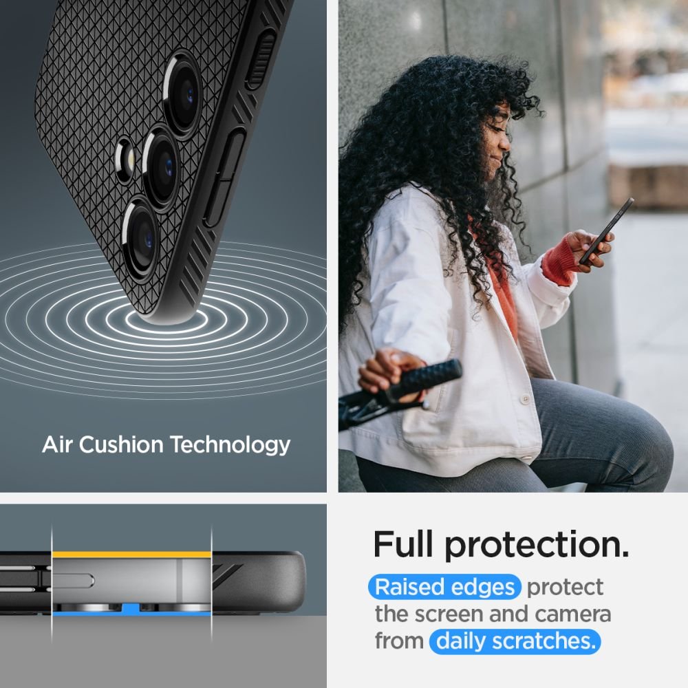 Spigen Liquid Air vāciņš Samsung Galaxy S24, matēts melns