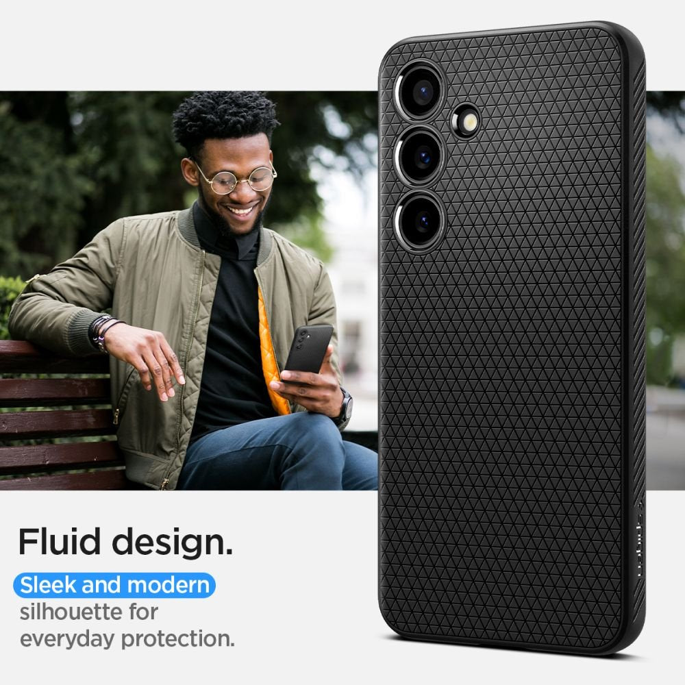 Spigen Liquid Air vāciņš Samsung Galaxy S24, matēts melns