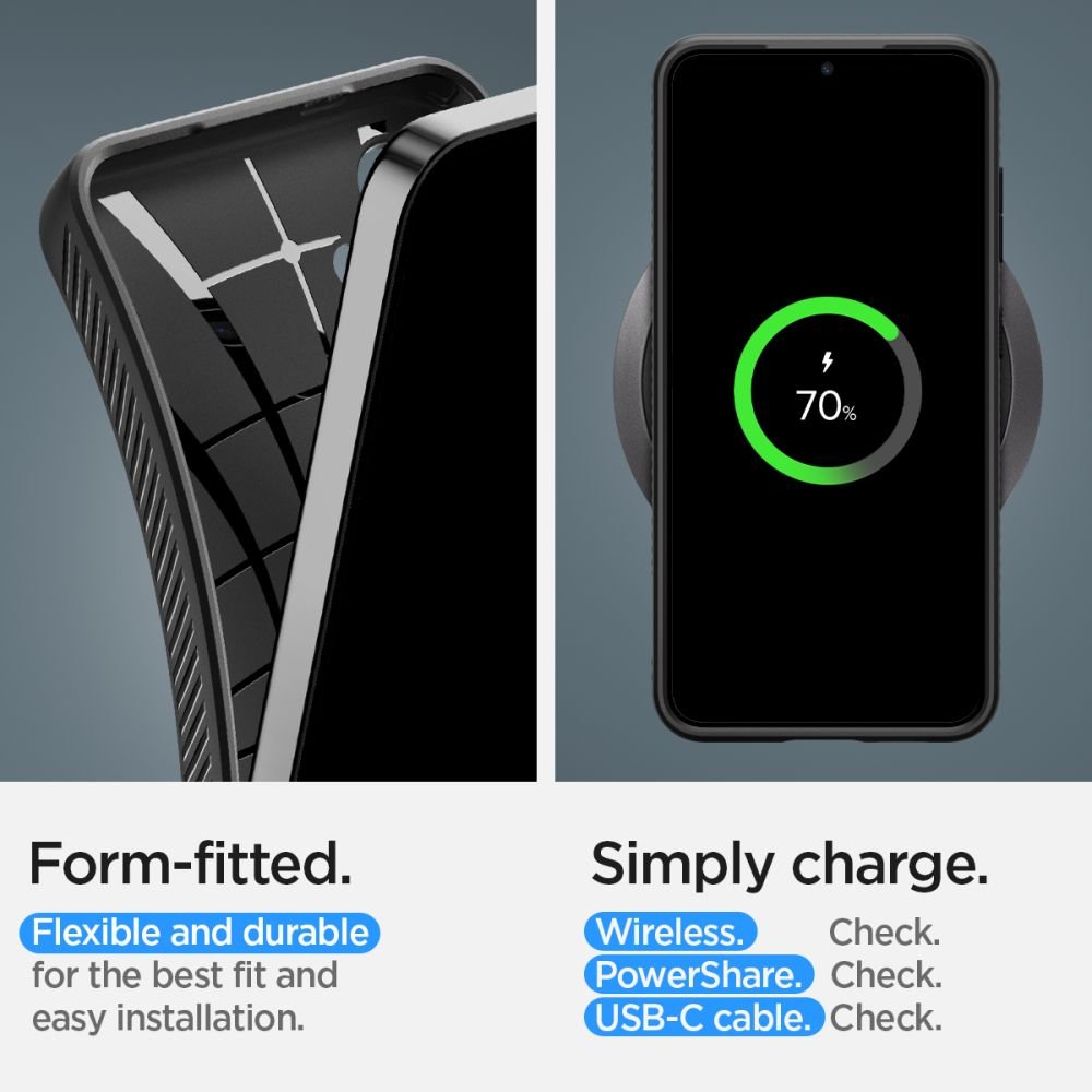 Spigen Liquid Air vāciņš Samsung Galaxy S24, matēts melns
