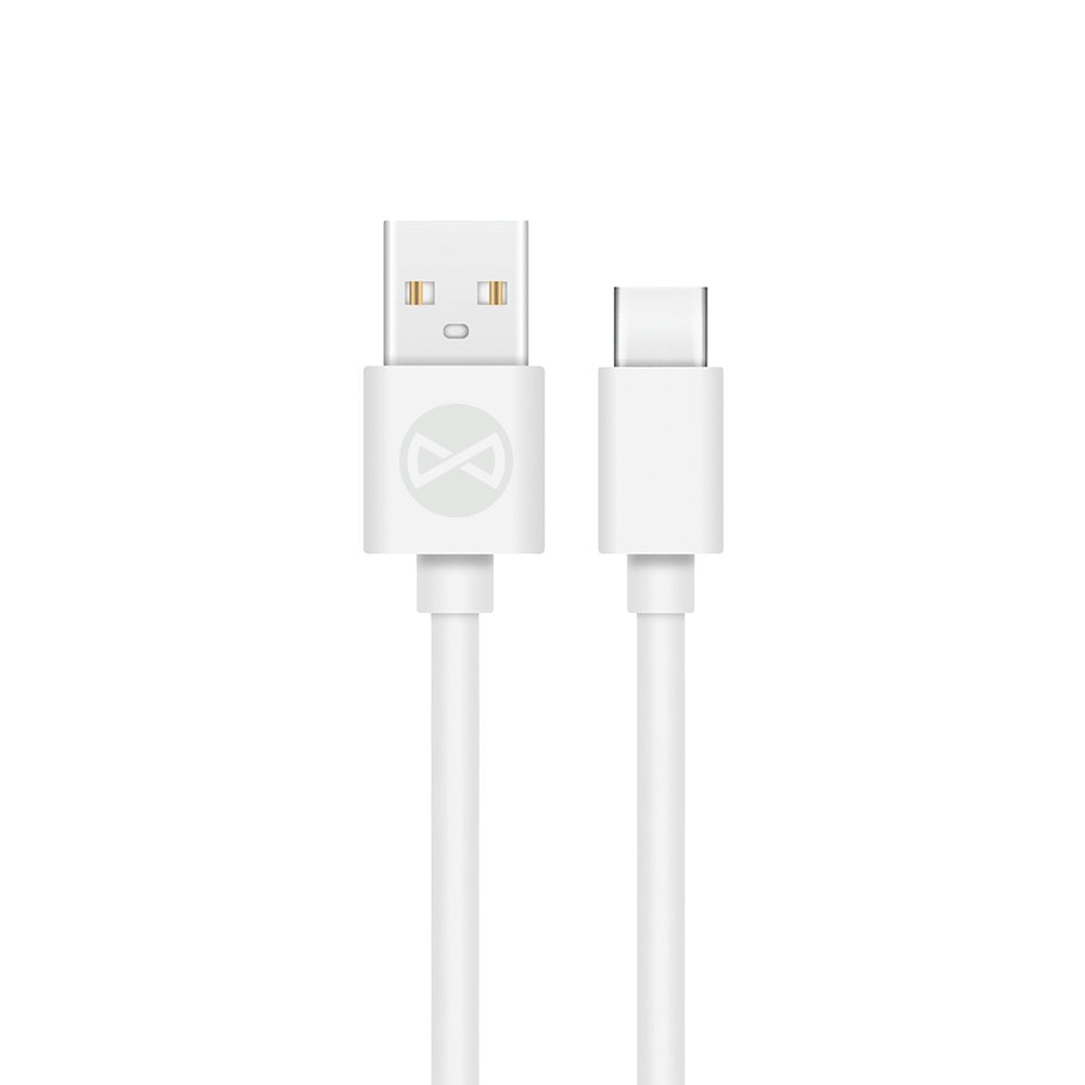 Forever kabelis USB - USB-C 1,0 m 2A, balts