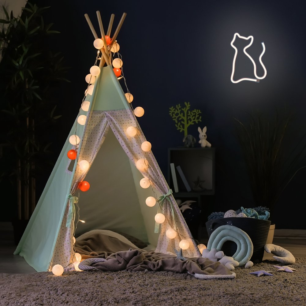Neona LED ELK daudzkrāsains Baterijas + USB FLNE12 Forever Light