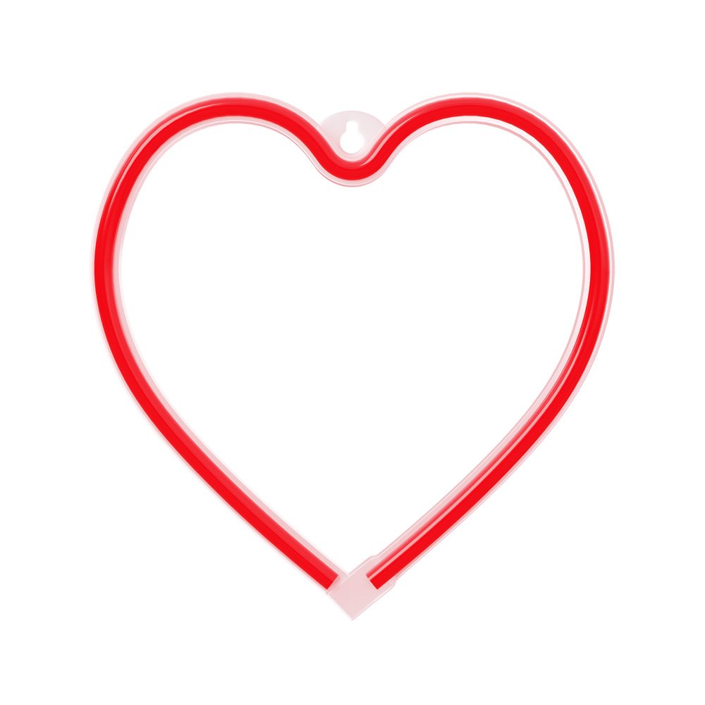 Neona LED HEART sarkans Baterijas + USB FLNE07 Forever Light