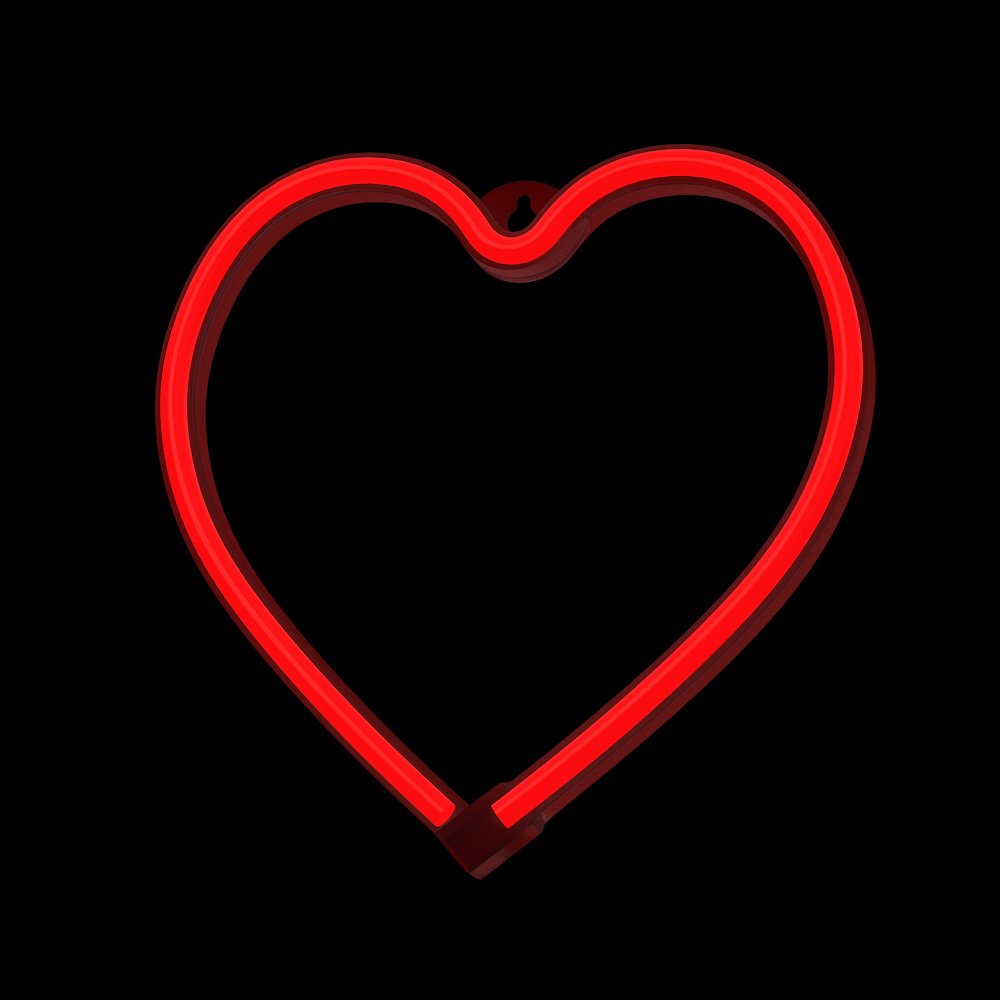 Neona LED HEART sarkans Baterijas + USB FLNE07 Forever Light