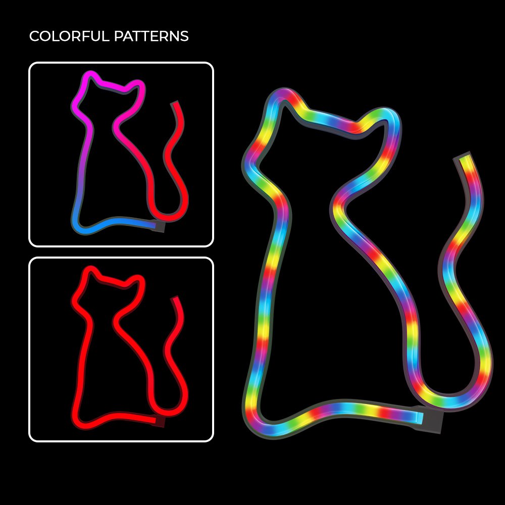Forever Light gaisma Neon LED RGB CAT FLRN03 + RC Forever