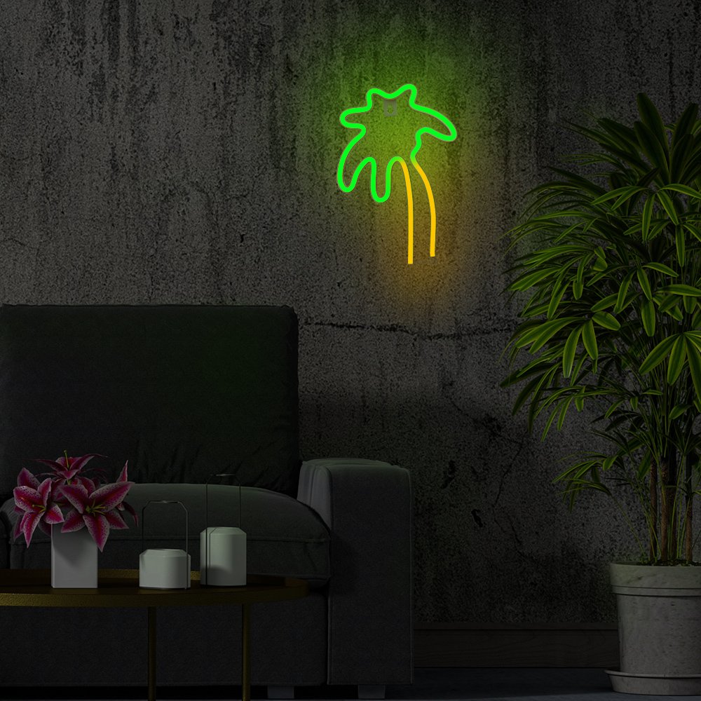 Neolia gaisma Neon LED Palm zaļš, oranžs NNE04