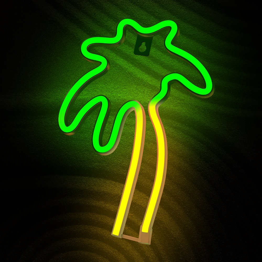 Neolia gaisma Neon LED Palm zaļš, oranžs NNE04