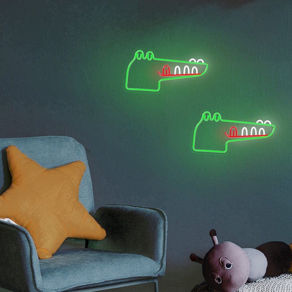 Forever Light gaisma Neon Plexi LED Jurassic Croc zaļš FLNJ03 Forever