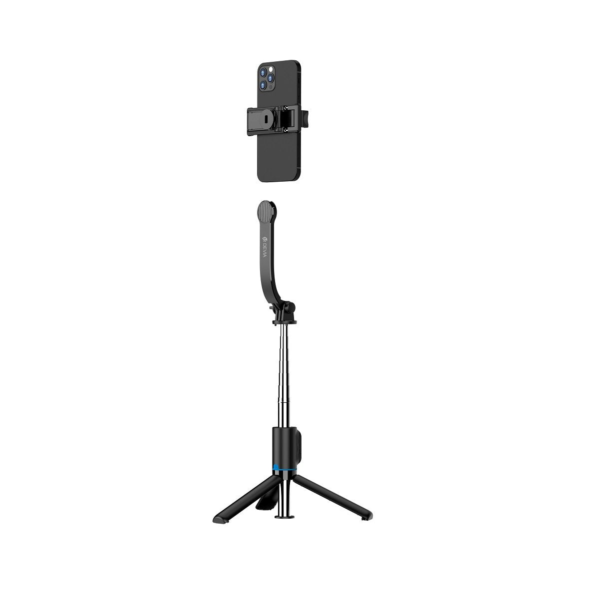 Devia Bluetooth selfija kāts trīskājis C10, melns