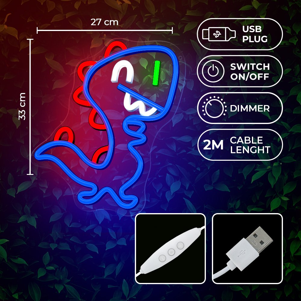 Neona LED JURASSIC BABY DINO zils FLNJ01 Forever Light