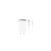 XO tīkla lādētājs CE19 QC 18W 1x USB balts + microUSB kabelis