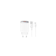 XO tīkla lādētājs CE19 QC 18W 1x USB balts + USB-C kabelis