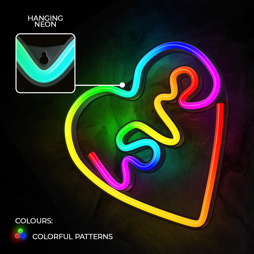 Neona LED RGB LOVE IN HEART FLRN02 + RC Forever Light