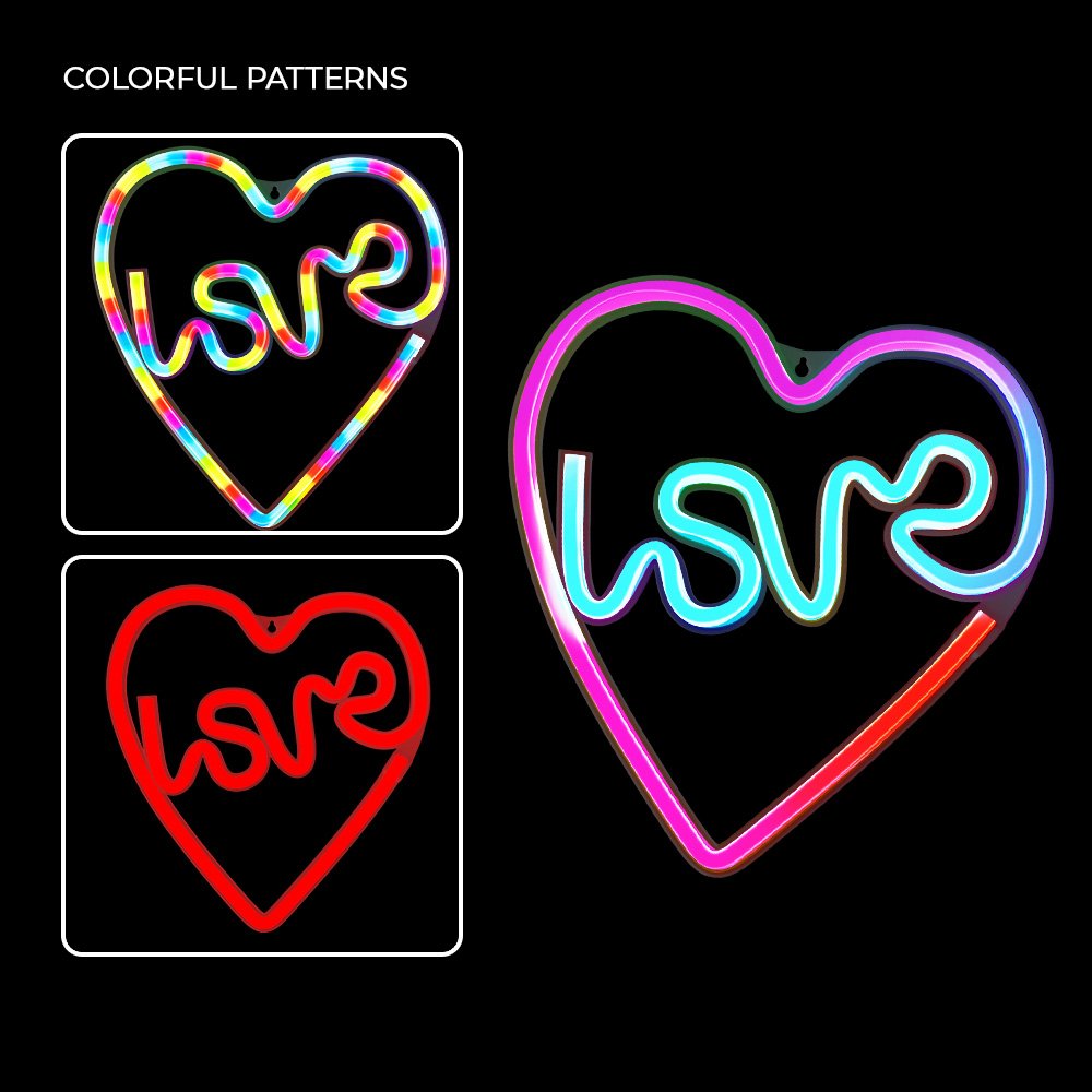 Neona LED RGB LOVE IN HEART FLRN02 + RC Forever Light