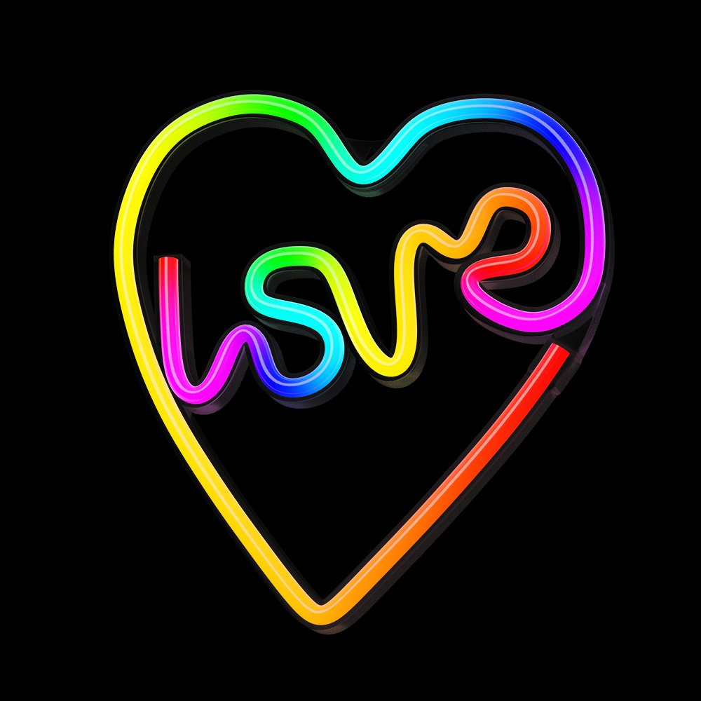 Neona LED RGB LOVE IN HEART FLRN02 + RC Forever Light