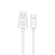 Forever kabelis USB - USB-C 1,0 m 3A, balts
