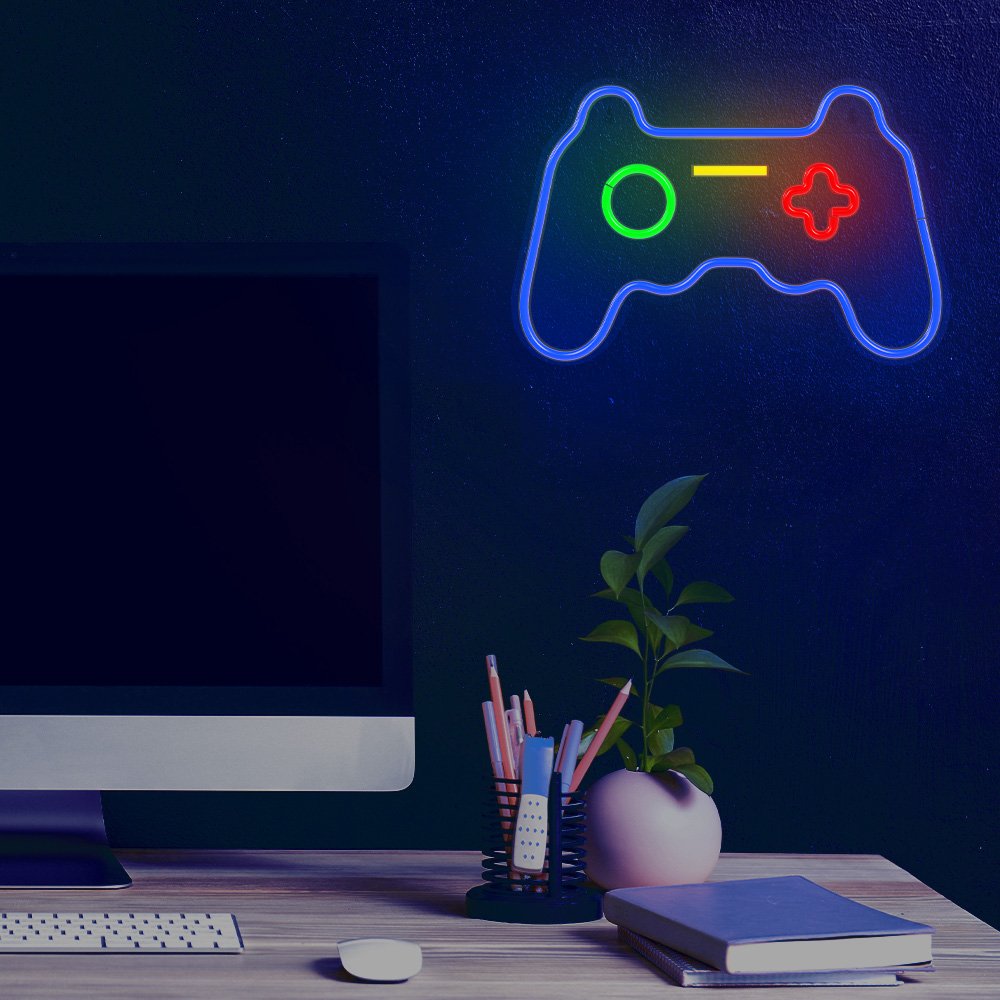 Forever Light gaisma Neon Plexi LED Gamepad daudzkrāsains FPNE03X Forever