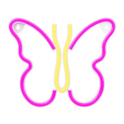 Neolia gaisma Neon LED Butterfly rozā NNE03