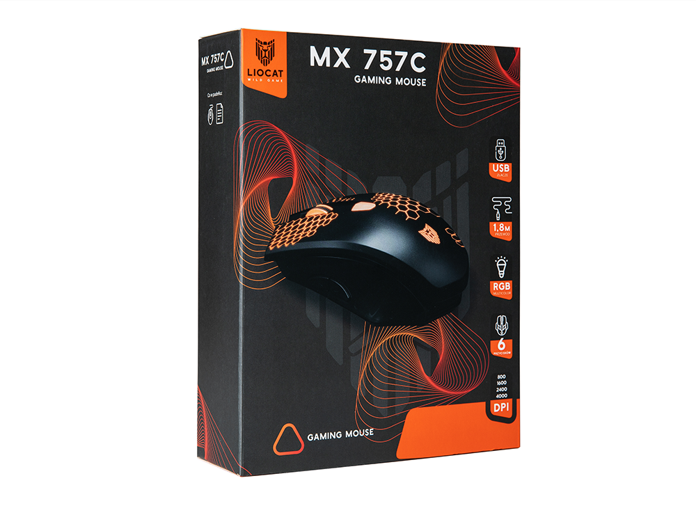 Liocat spēļu datorpele MX 757C, melna
