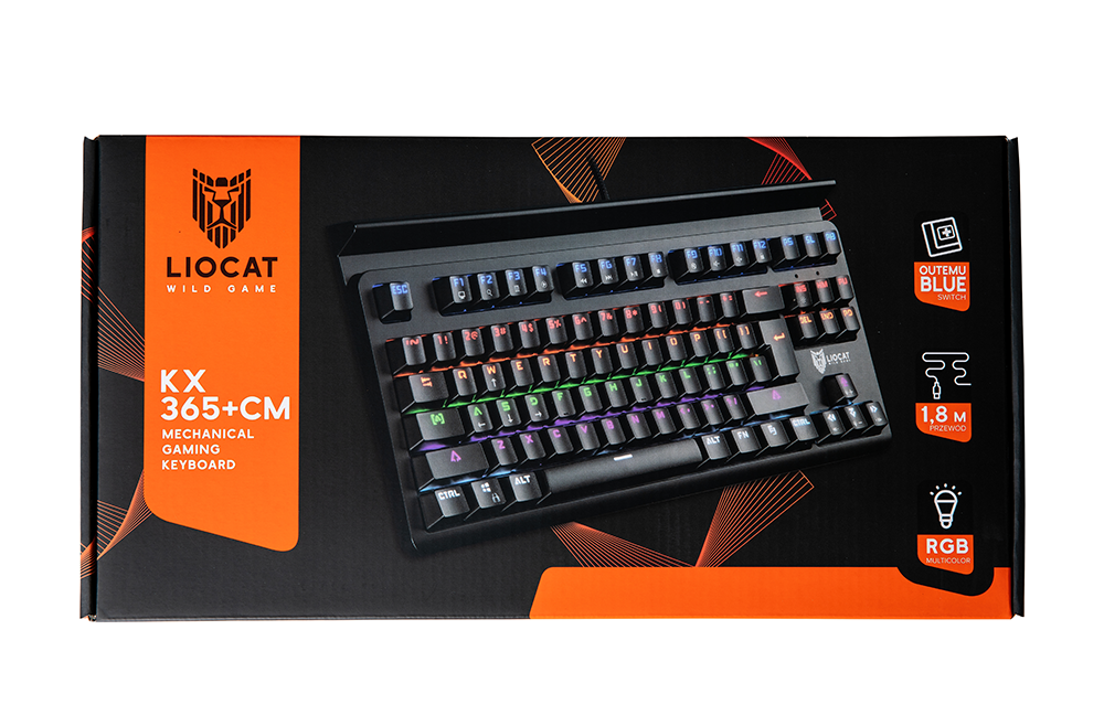 Liocat spēļu tastatūra KX 365+ C mehānisks qwerty, melna