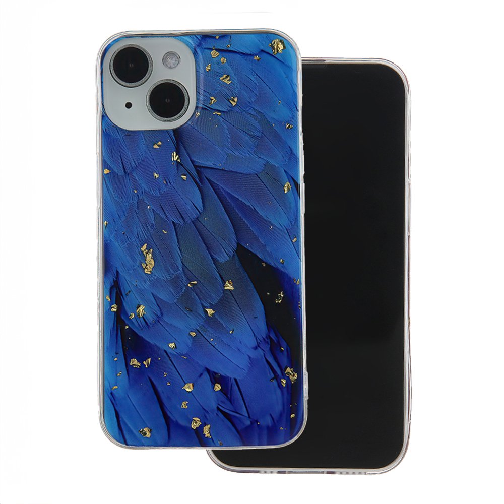 Gold Glam vāciņš iPhone 12 / 12 Pro 6,1", zils
