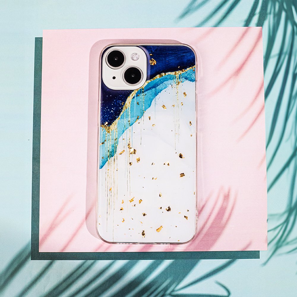 Gold Glam vāciņš iPhone 13 Pro 6,1" zils