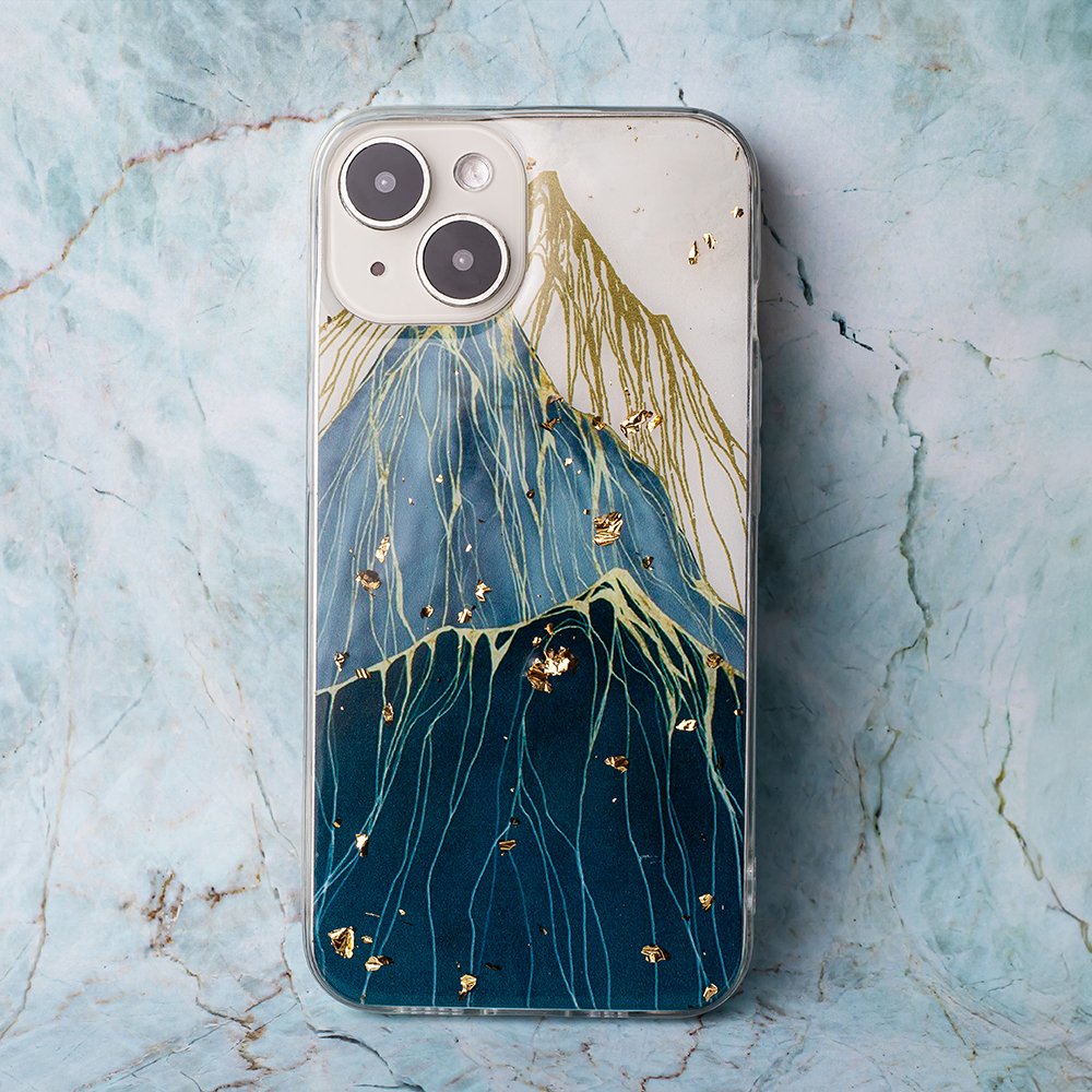 Zelta Glam vāciņš iPhone 12 / 12 Pro 6,1" kalnu stilam
