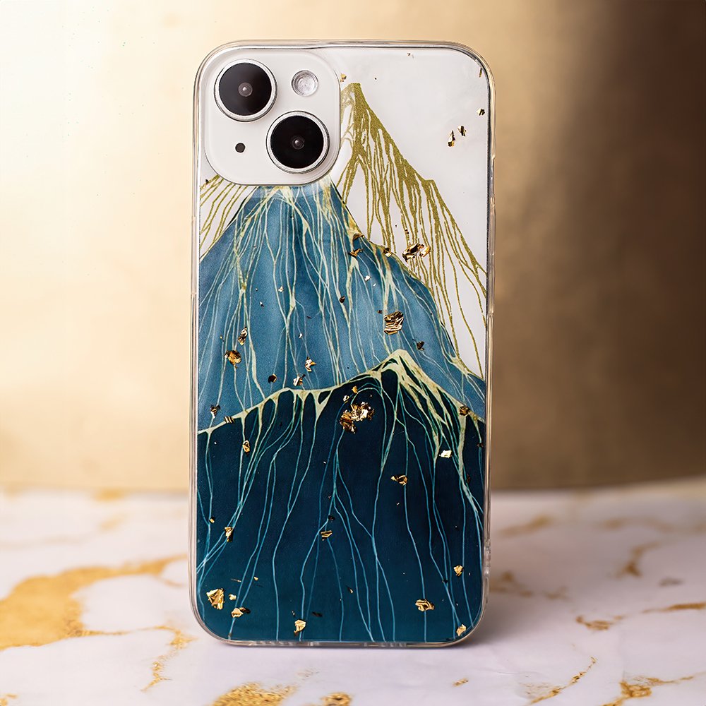 Gold Glam vāciņš iPhone 15 6,1" mountain