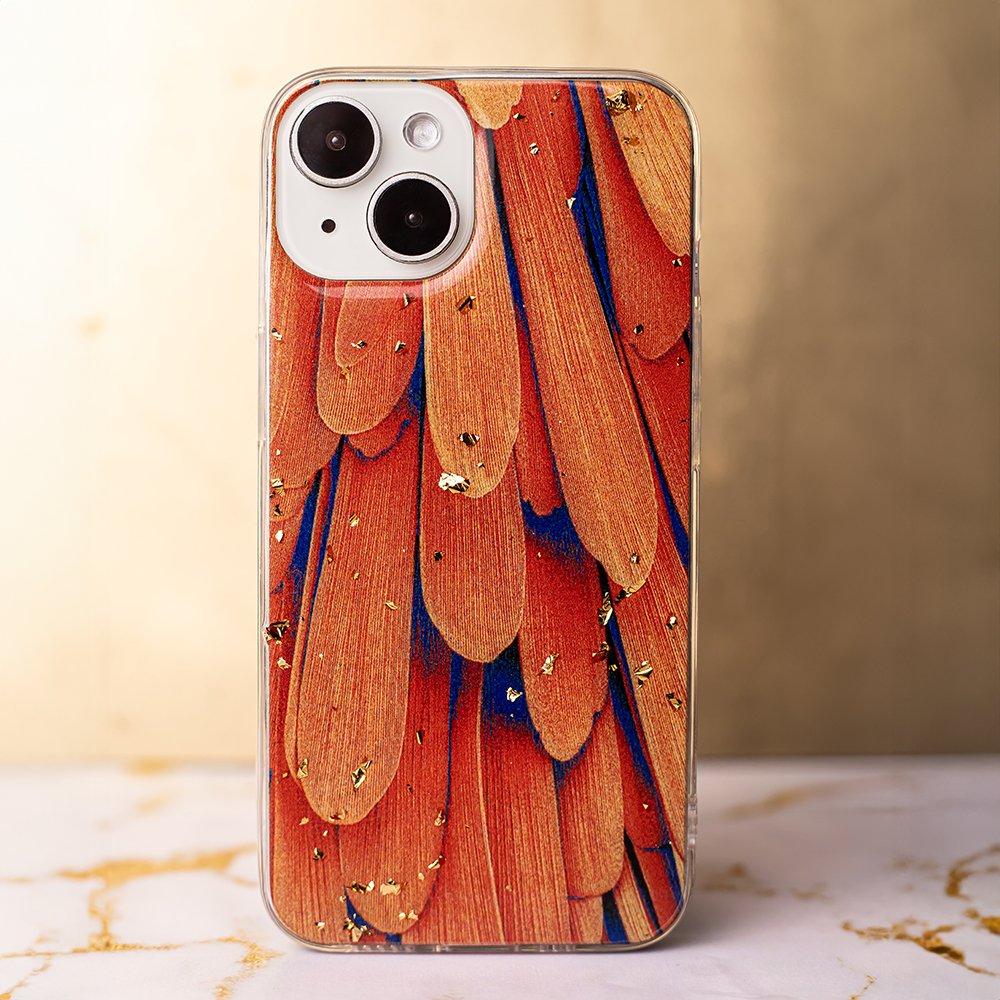Gold Glam vāciņš Samsung Galaxy A34 5G, oranžs