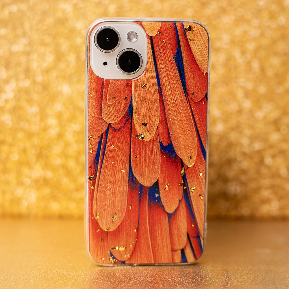 Gold Glam vāciņš Samsung Galaxy A34 5G, oranžs
