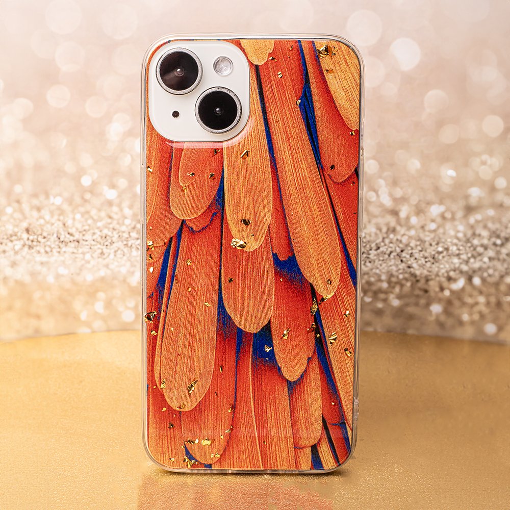 Gold Glam vāciņš Samsung Galaxy A25 5G (global), oranžs