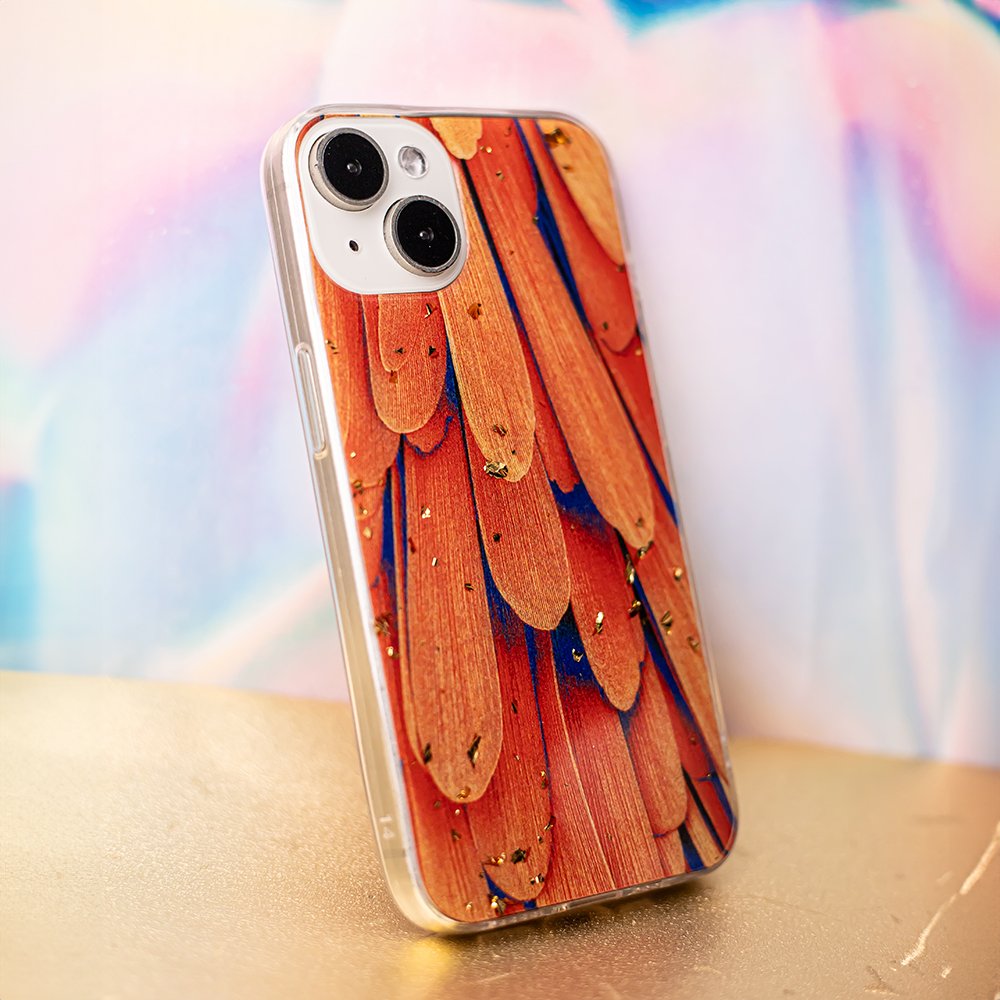 Gold Glam vāciņš Samsung Galaxy A34 5G, oranžs