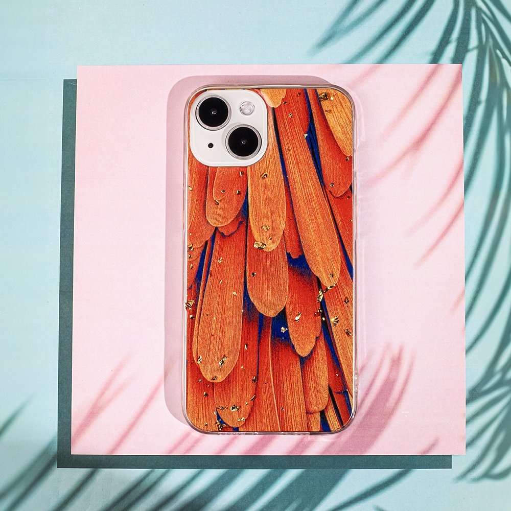 Gold Glam vāciņš Samsung Galaxy A34 5G, oranžs