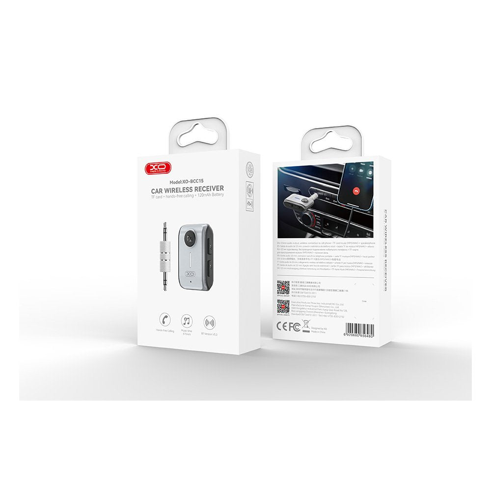 XO Bluetooth raidītājs FM BCC15 MP3 jack 3,5 mm, melns