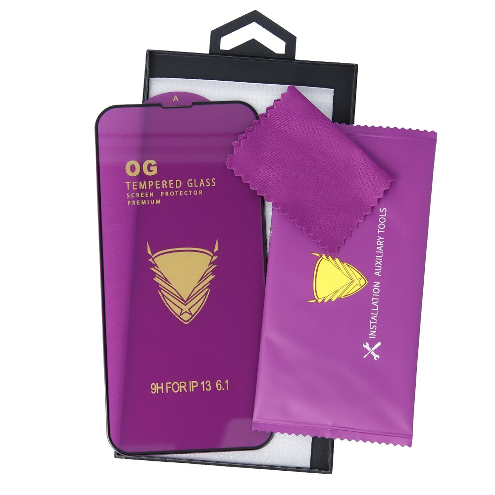 Rūdītais stikls „OG Premium“ viedtālrunim „Realme 16 5G“ ar melnu rāmi