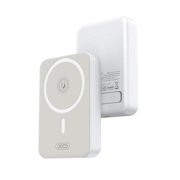 XO magnētiskais ārējais akumulators PR231, 20 W, 10 000 mAh, balts, MagSafe ierīcēm
