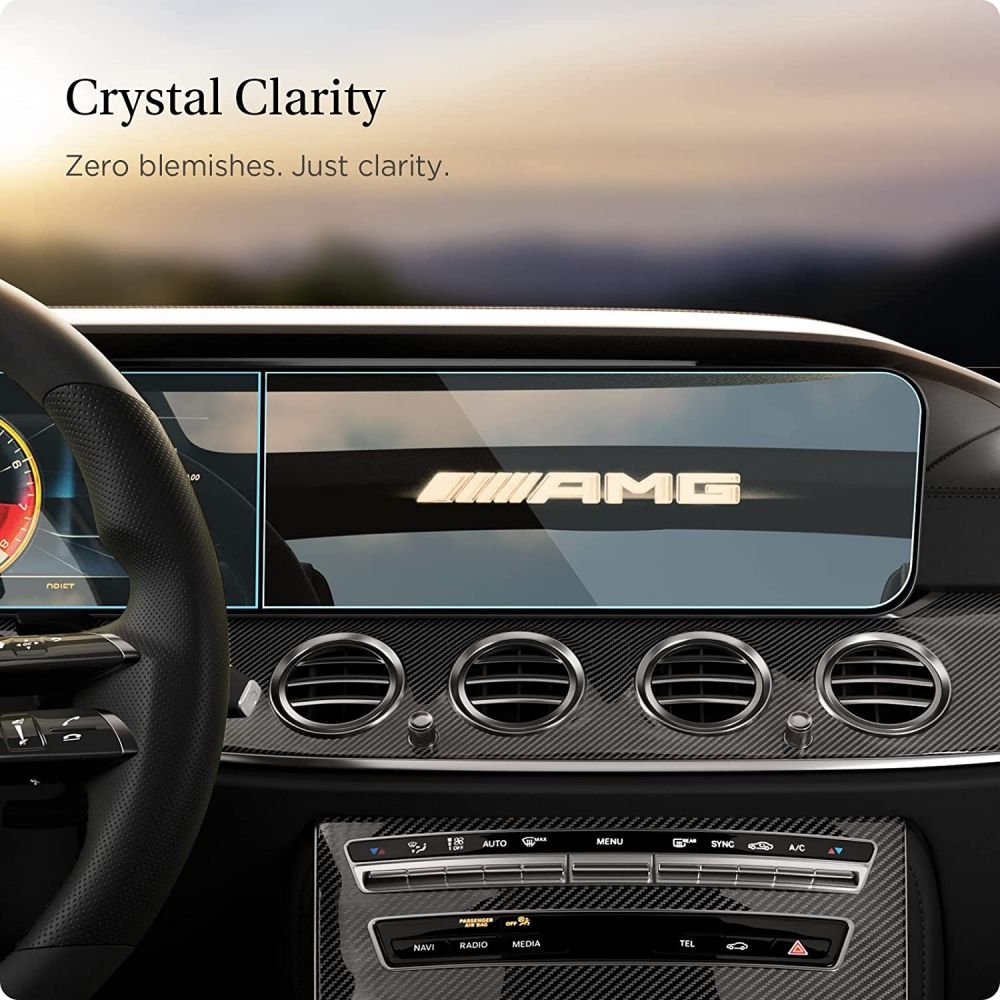 Spigen rūdīta stikla "EZ FIT" KOMPLEKTS MERCEDES E-CLASS 2020/2021
