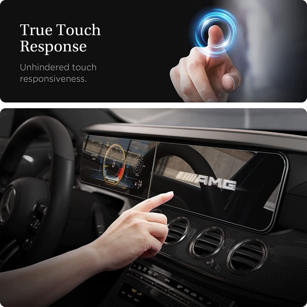 Spigen rūdīta stikla "EZ FIT" KOMPLEKTS MERCEDES E-CLASS 2020/2021