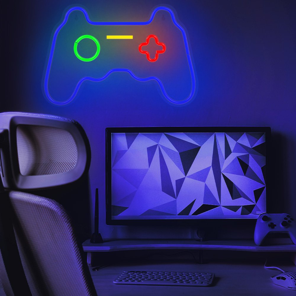 Forever Light gaisma Neon Plexi LED Gamepad daudzkrāsains FPNE03X Forever
