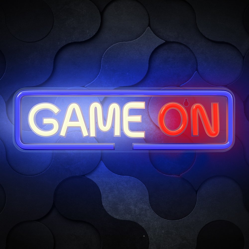 Forever Light gaisma Neon Plexi LED Game ON daudzkrāsains FPNE23 Forever