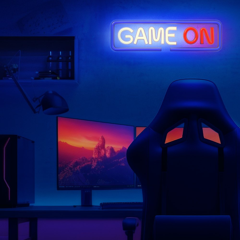 Forever Light gaisma Neon Plexi LED Game ON daudzkrāsains FPNE23 Forever