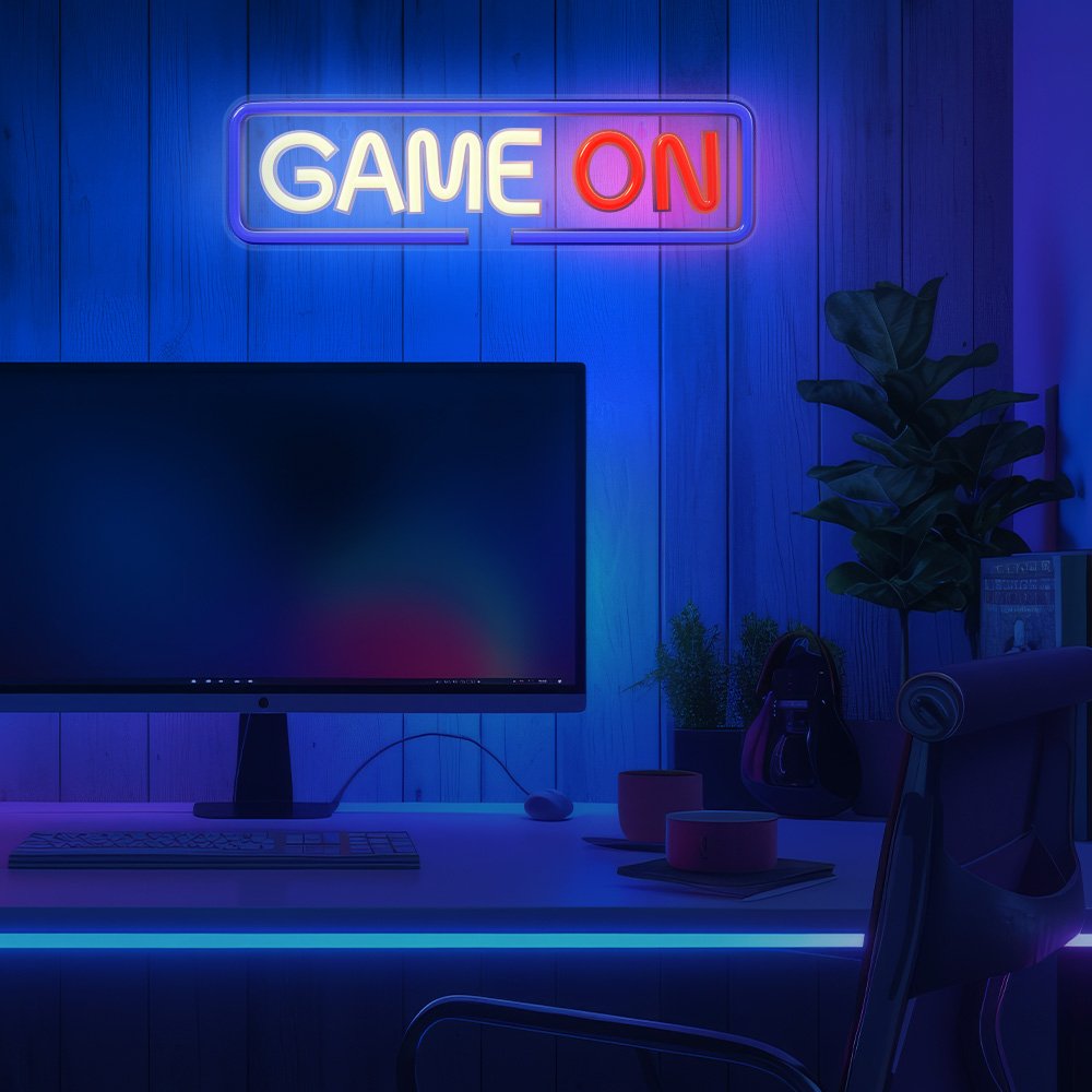 Forever Light gaisma Neon Plexi LED Game ON daudzkrāsains FPNE23 Forever
