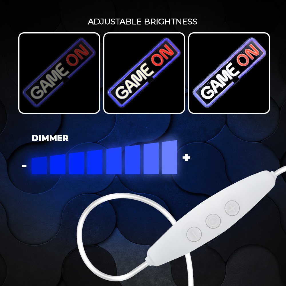 Forever Light gaisma Neon Plexi LED Game ON daudzkrāsains FPNE23 Forever