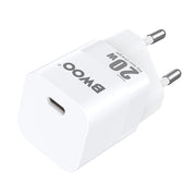 BWOO tīkla lādētājs CDA155 PD 1x USB-C port 1A 20W, balts