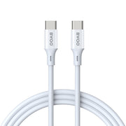 BWOO Kabelis USB-C - USB-C 1m 60W ABS + TPE X282 C-C balts