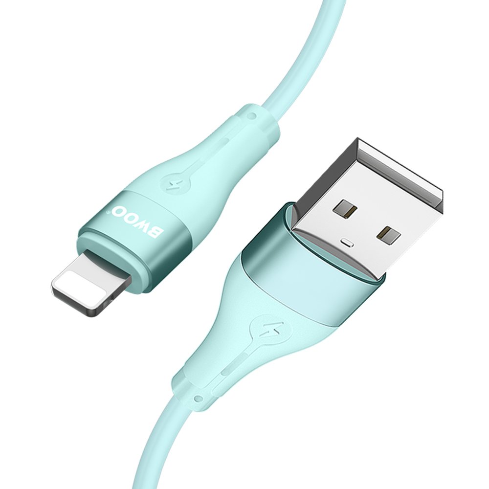 BWOO kabelis Minimalist silikona 3A X280L USB-A uz Lightning, zaļš