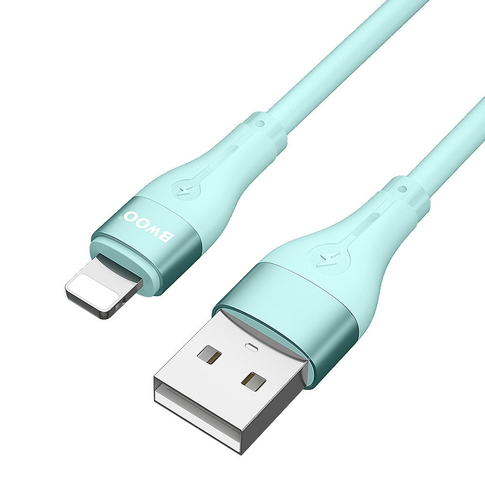 BWOO kabelis Minimalist silikona 3A X280L USB-A uz Lightning, zaļš