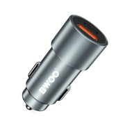 BWOO auto lādētājs BO-CC73 PD 1x USB-C - USB-A port 38W, sudrabains