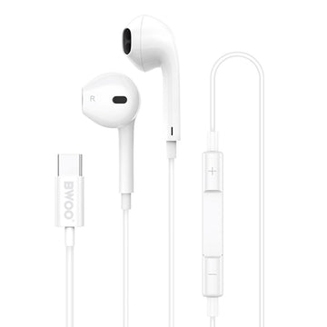 BWOO vadu austiņas HF175 USB-C digitāla saskarne, baltas